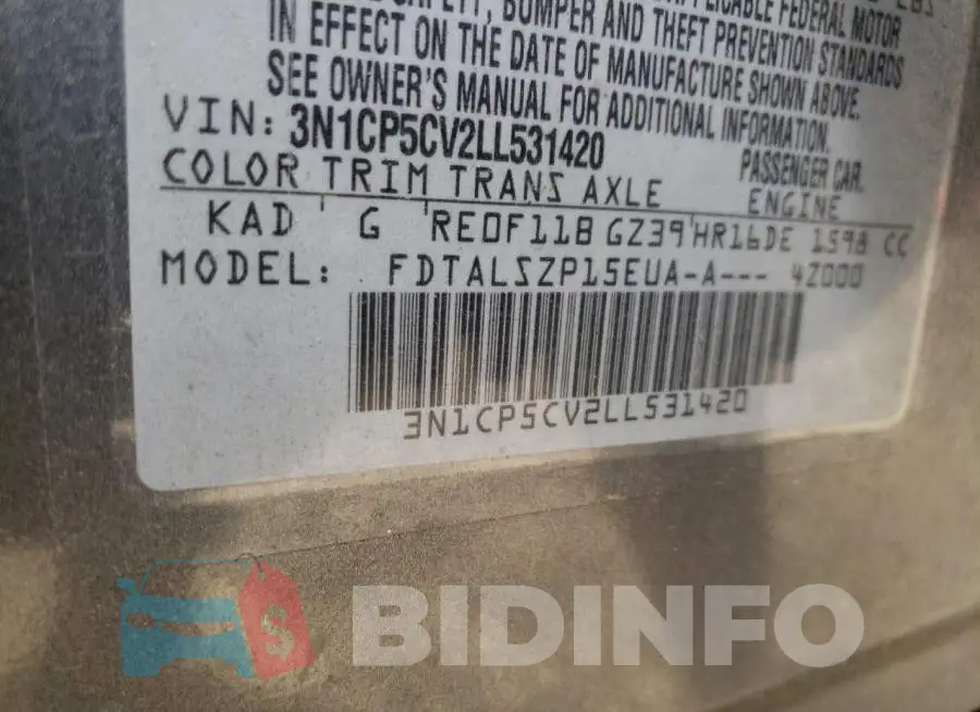 3N1CP5CV2LL531420 Photo# 12