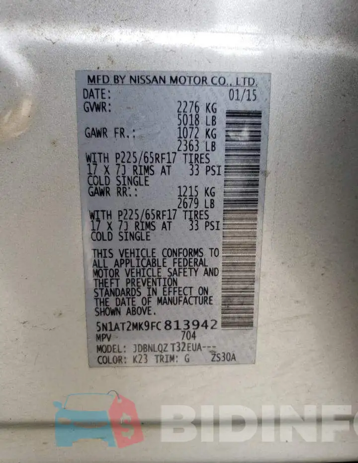 5N1AT2MK9FC813942 Photo# 13
