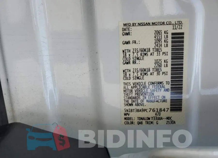 5N1BT3BA9PC761847 Photo# 13