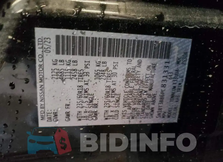 5N1BT3BB6PC831331 Photo# 14