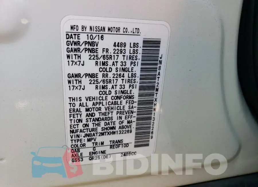 JN8AT2MTXHW132269 Photo# 13