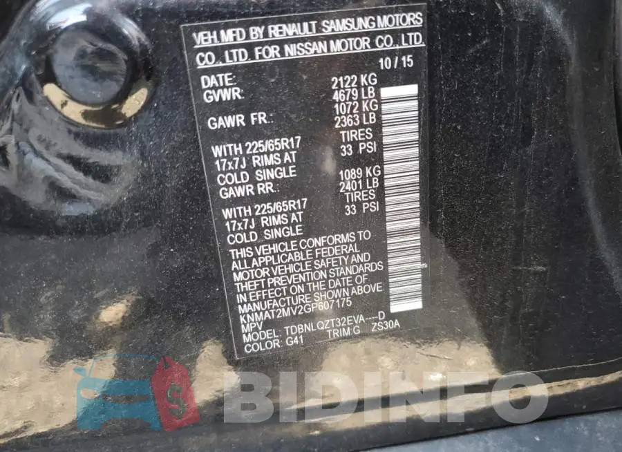 KNMAT2MV2GP607175 Photo# 12