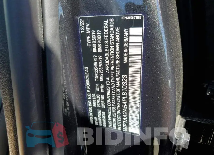WP1AA2A54PLB10323 Photo# 14