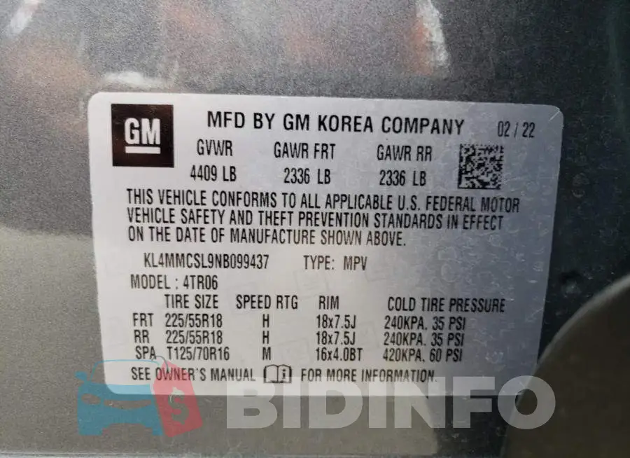 KL4MMCSL9NB099437 Photo# 12