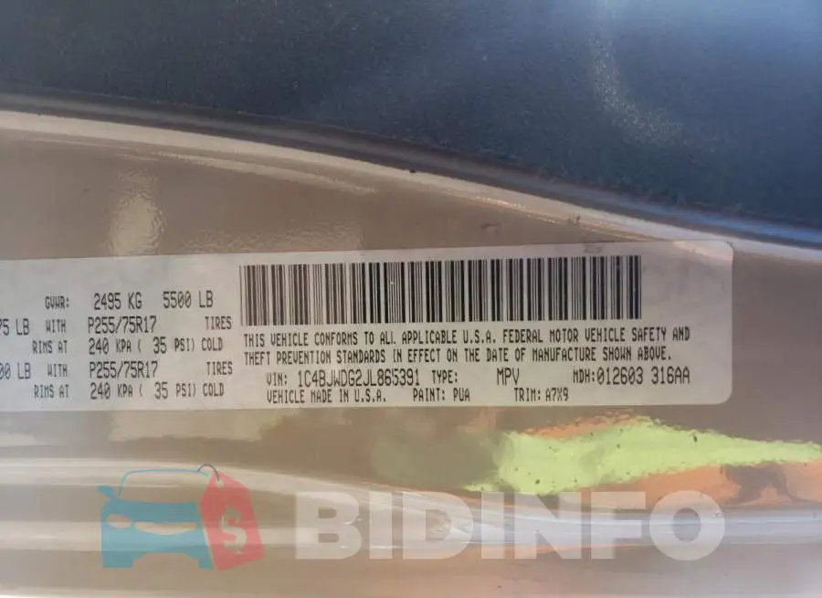 1C4BJWDG2JL865391 Photo# 12