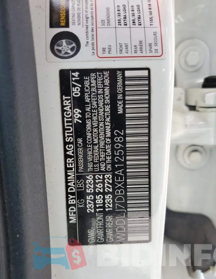 WDDLJ7DBXEA125982 Photo# 12