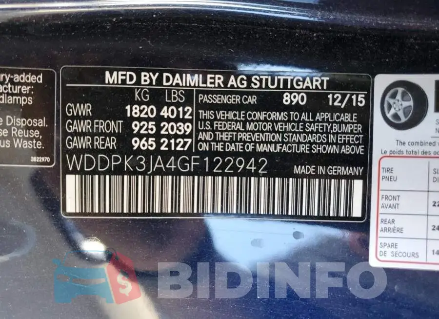 WDDPK3JA4GF122942 Photo# 13