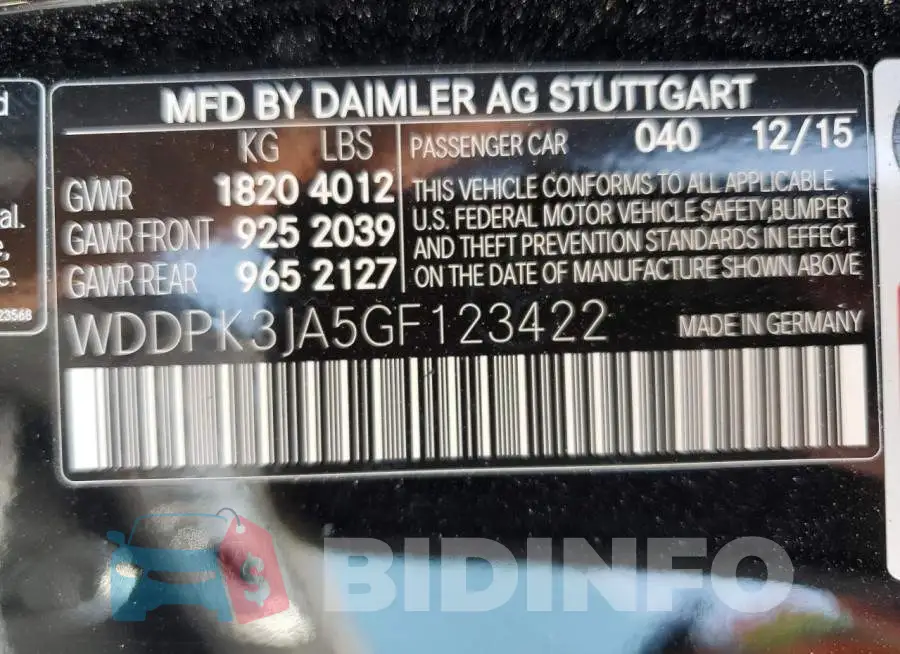 WDDPK3JA5GF123422 Photo# 12