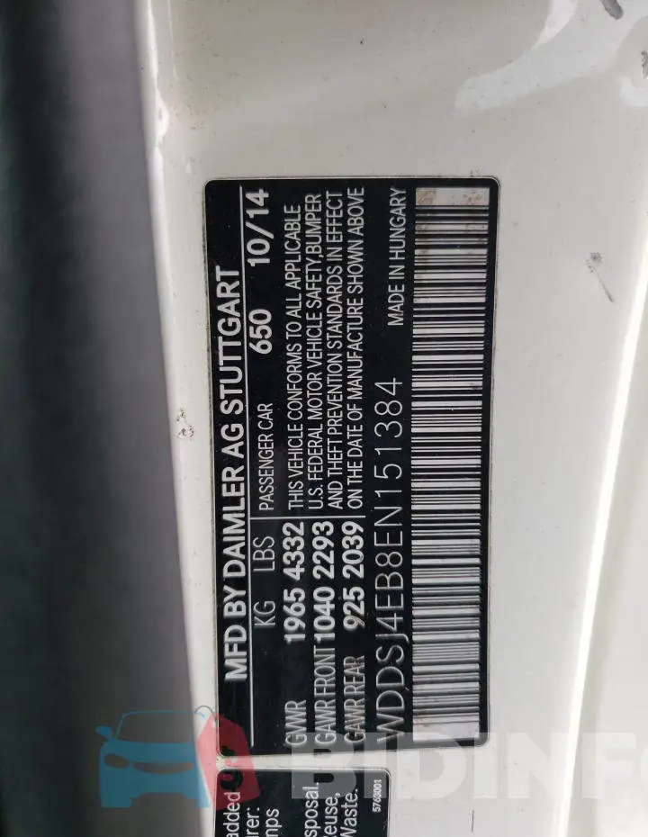 WDDSJ4EB8EN151384 Photo# 12