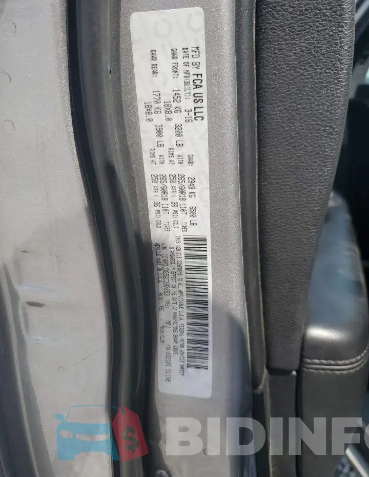1C4RDJDG5GC397853 Photo# 13