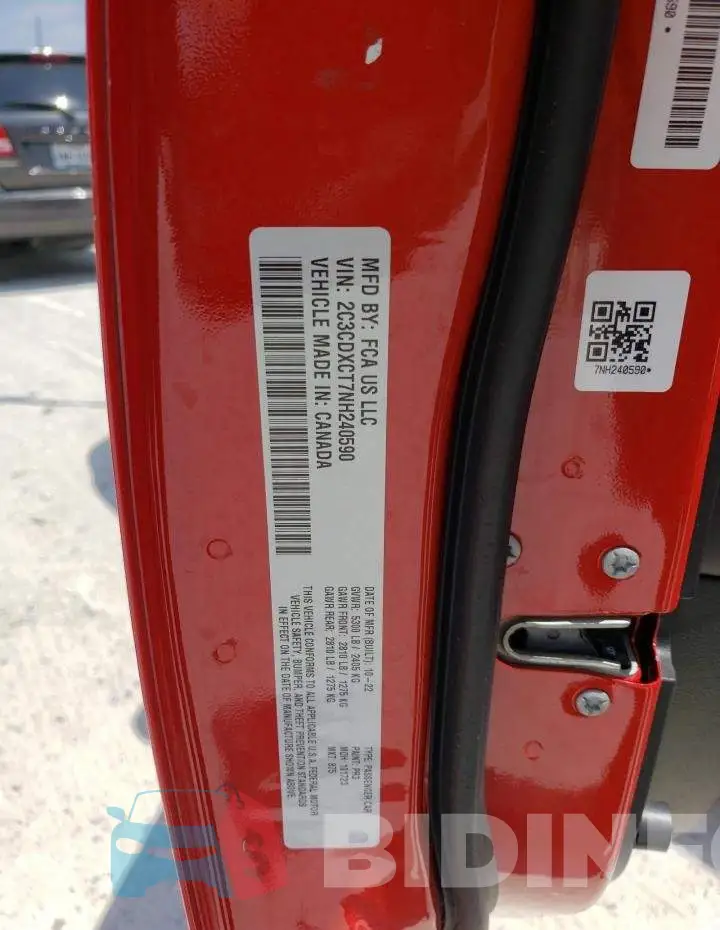 2C3CDXCT7NH240590 Photo# 12