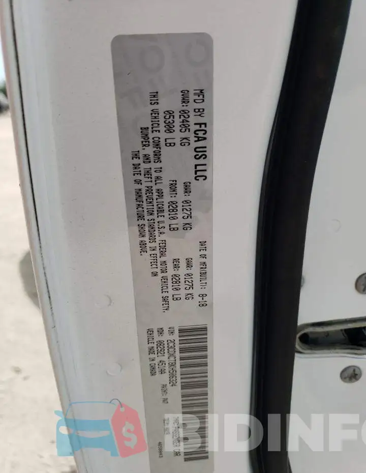 2C3CDXCT8KH506324 Photo# 12