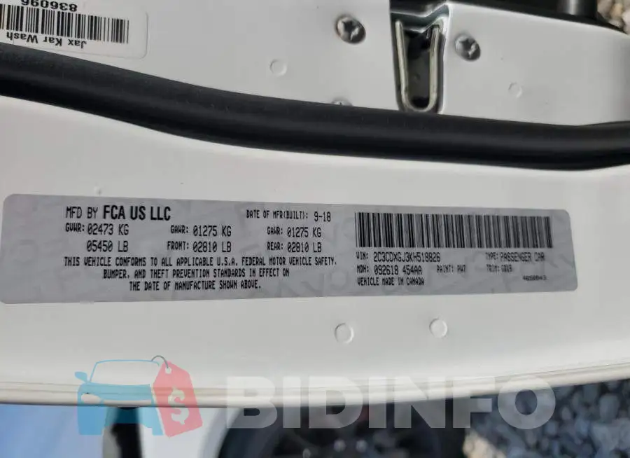 2C3CDXGJ3KH518826 Photo# 12