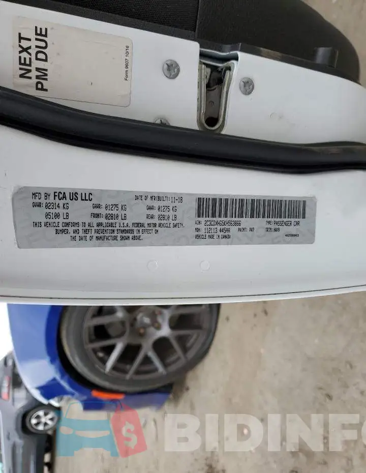 2C3CDXHG5KH563866 Photo# 13