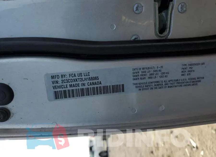 2C3CDXKT2LH168065 Photo# 12