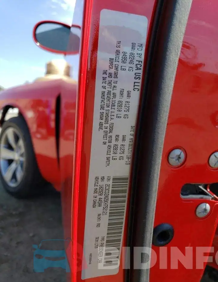 2C3CDZAG5KH752121 Photo# 13