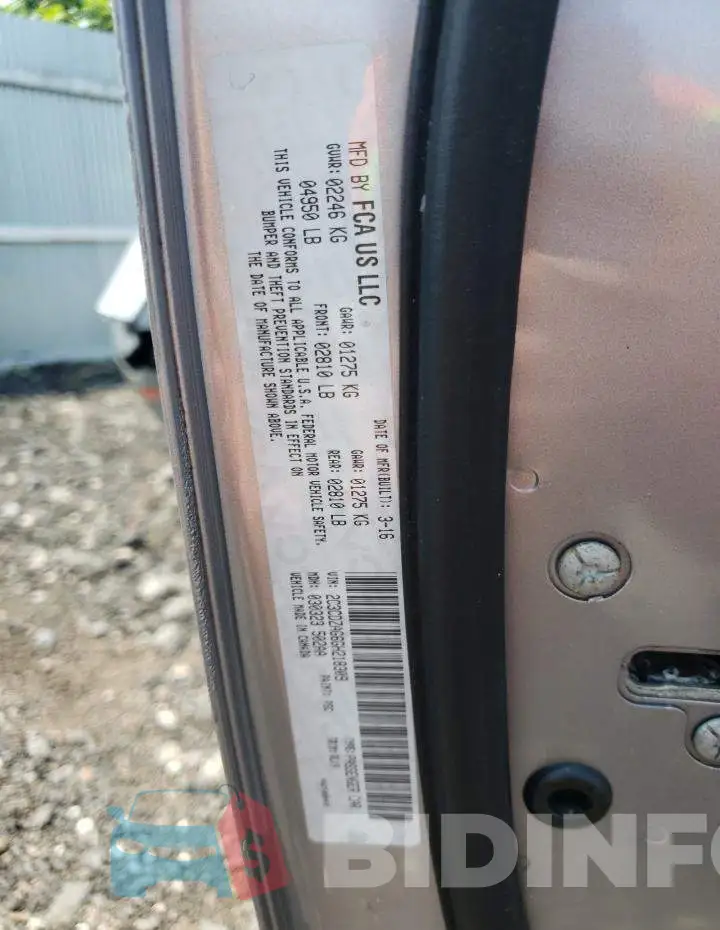 2C3CDZAG6GH218309 Photo# 12
