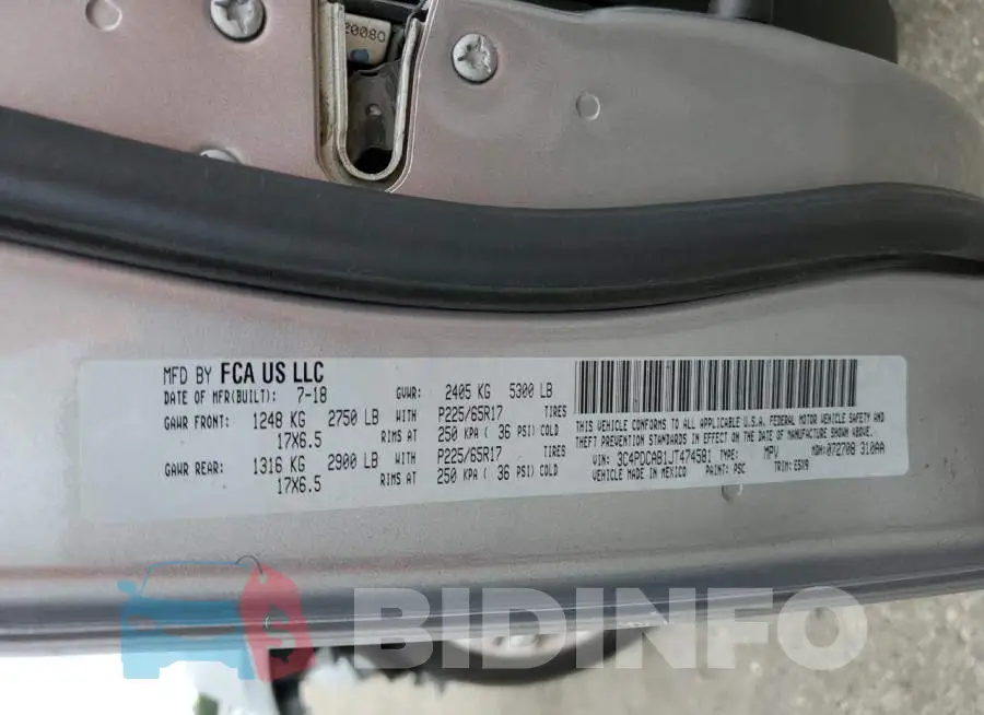 3C4PDCAB1JT474581 Photo# 13