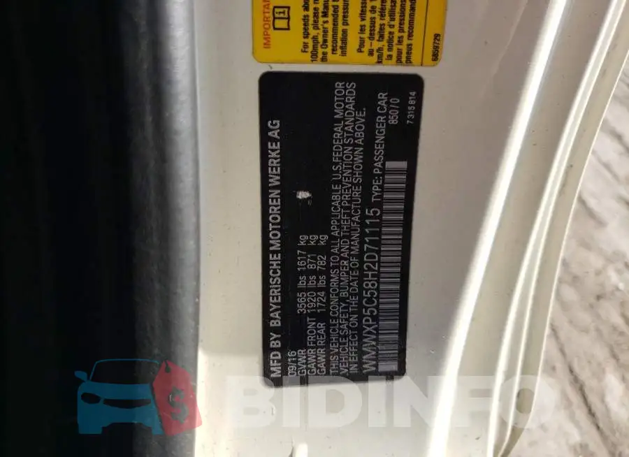WMWXP5C58H2D71115 Photo# 13
