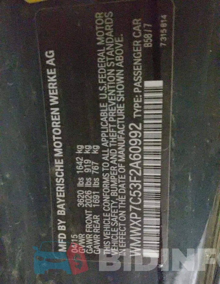 WMWXP7C53F2A60992 Photo# 12
