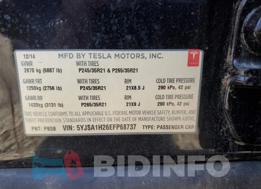 5YJSA1H26EFP68737 Photo# 13