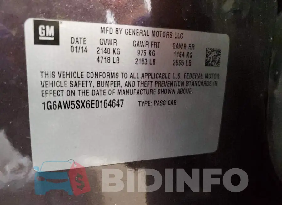 1G6AW5SX6E0164647 Photo# 12