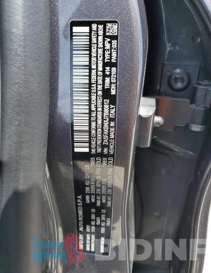 ZASFAKBNXJ7B80812 Photo# 13