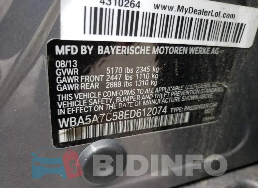 WBA5A7C58ED612074 Photo# 12