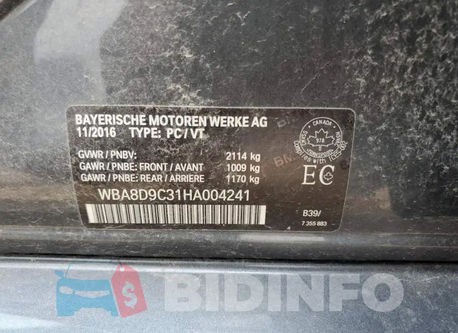 WBA8D9C31HA004241 Photo# 13