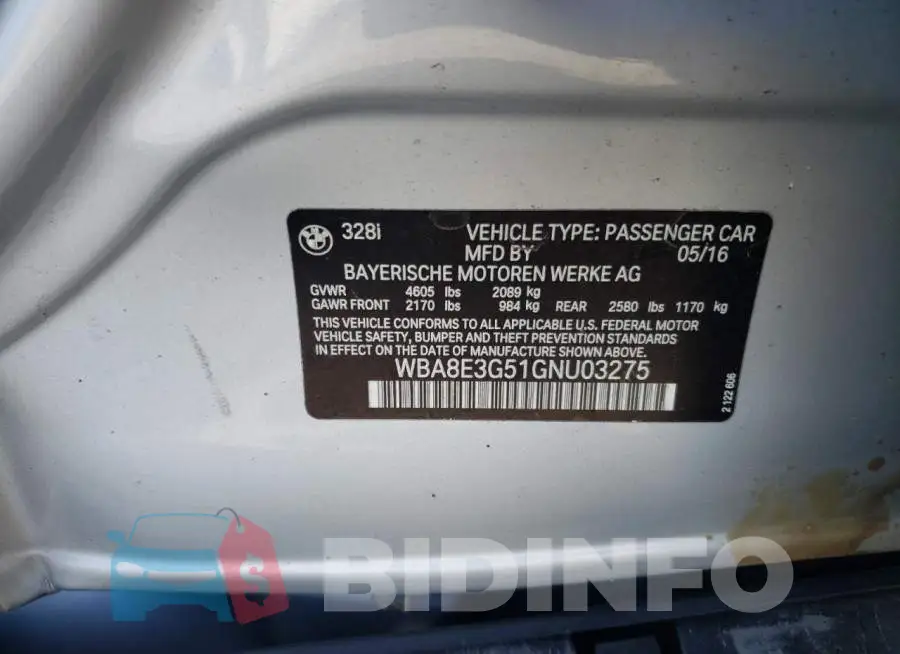 WBA8E3G51GNU03275 Photo# 12