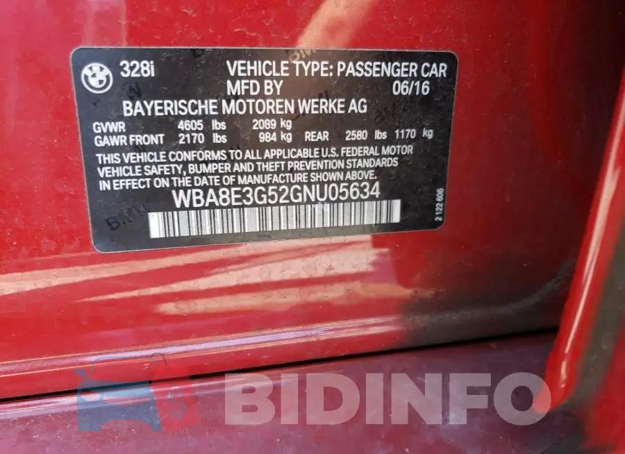 WBA8E3G52GNU05634 Photo# 12