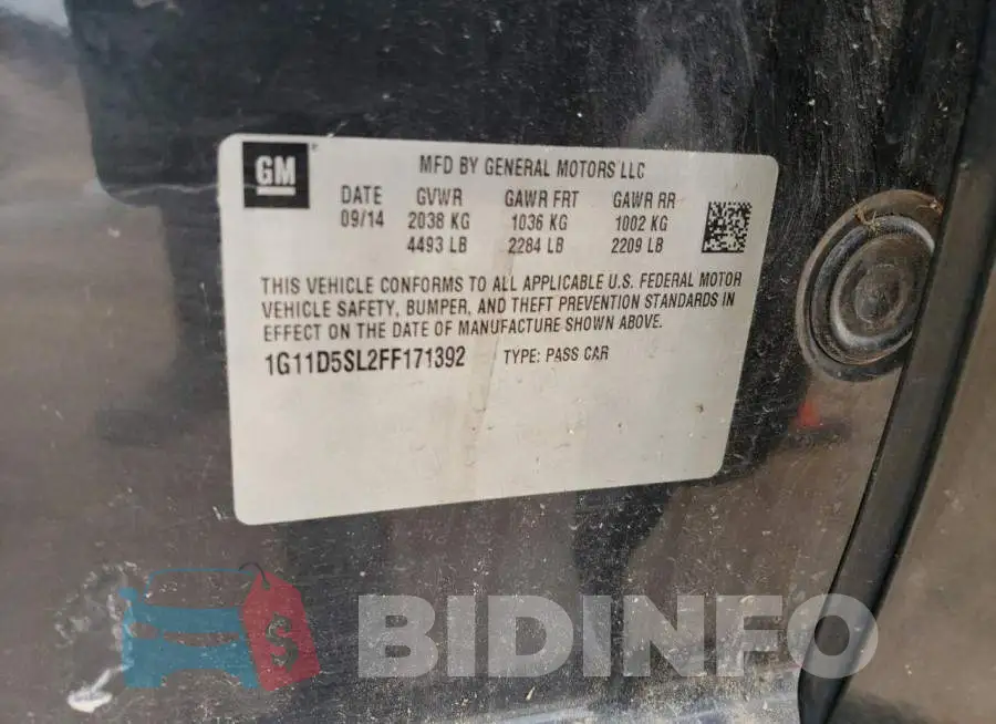 1G11D5SL2FF171392 Photo# 13