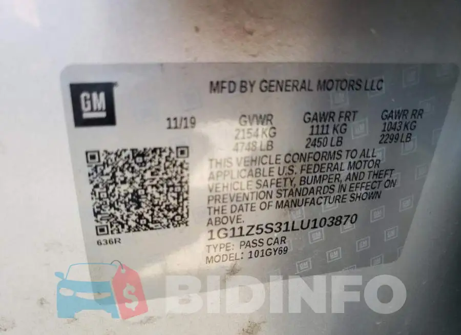 1G11Z5S31LU103870 Photo# 13