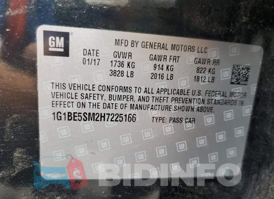 1G1BE5SM2H7225166 Photo# 12