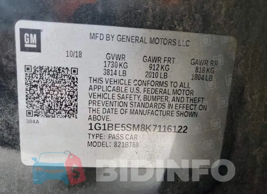 1G1BE5SM8K7116122 Photo# 12