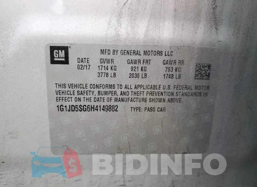 1G1JD5SG6H4149882 Photo# 12
