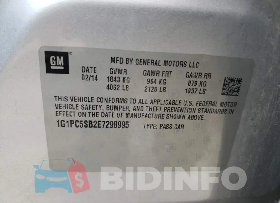1G1PC5SB2E7298995 Photo# 12