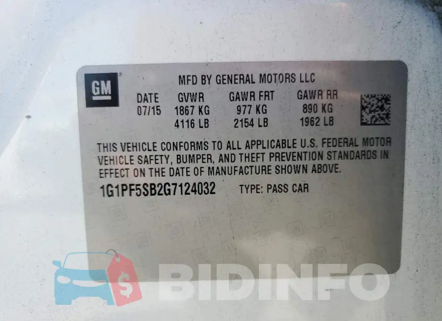1G1PF5SB2G7124032 Photo# 12