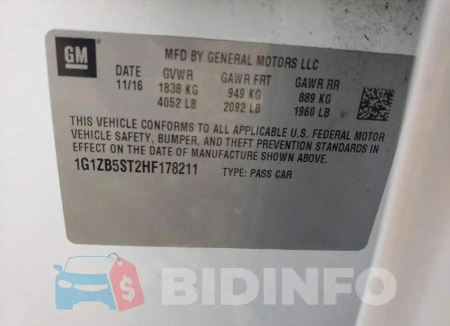 1G1ZB5ST2HF178211 Photo# 10