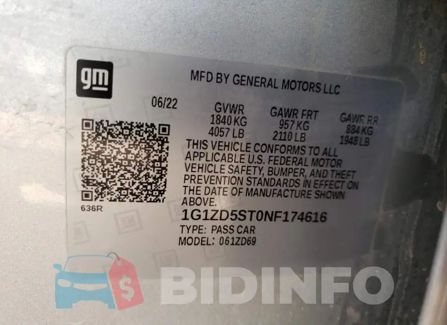 1G1ZD5ST0NF174616 Photo# 13