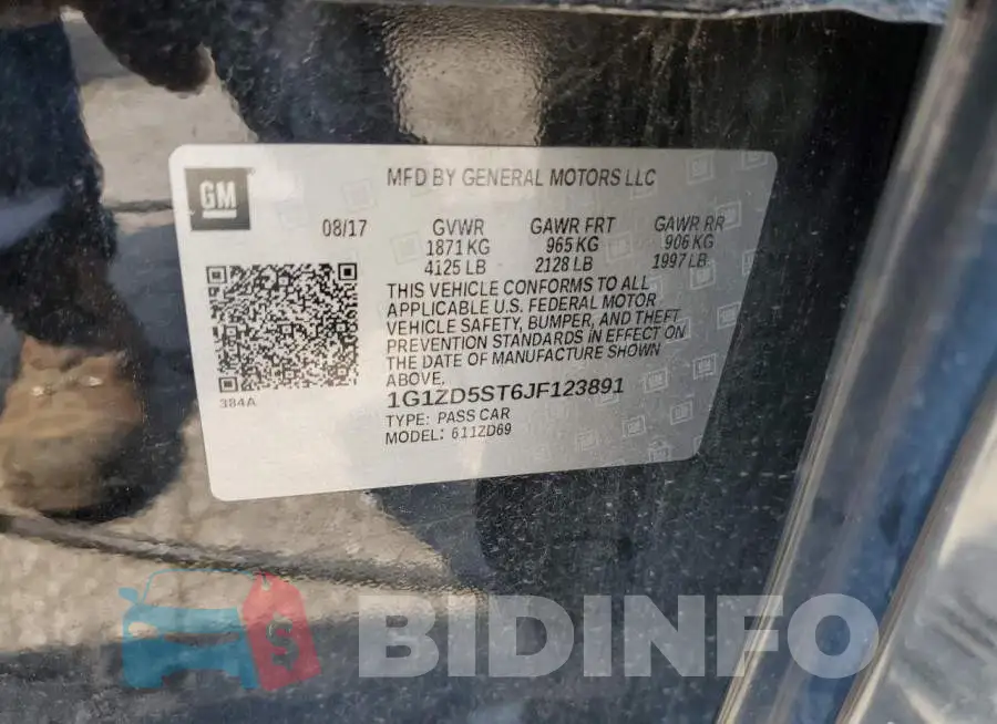 1G1ZD5ST6JF123891 Photo# 12
