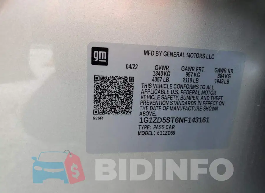 1G1ZD5ST6NF143161 Photo# 12