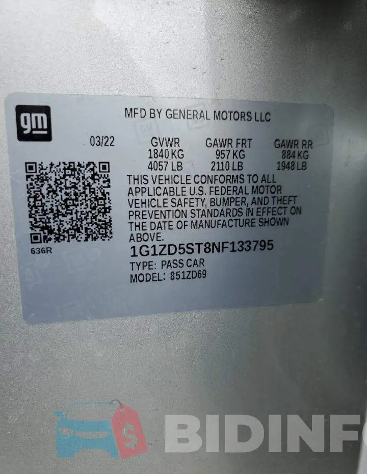 1G1ZD5ST8NF133795 Photo# 13