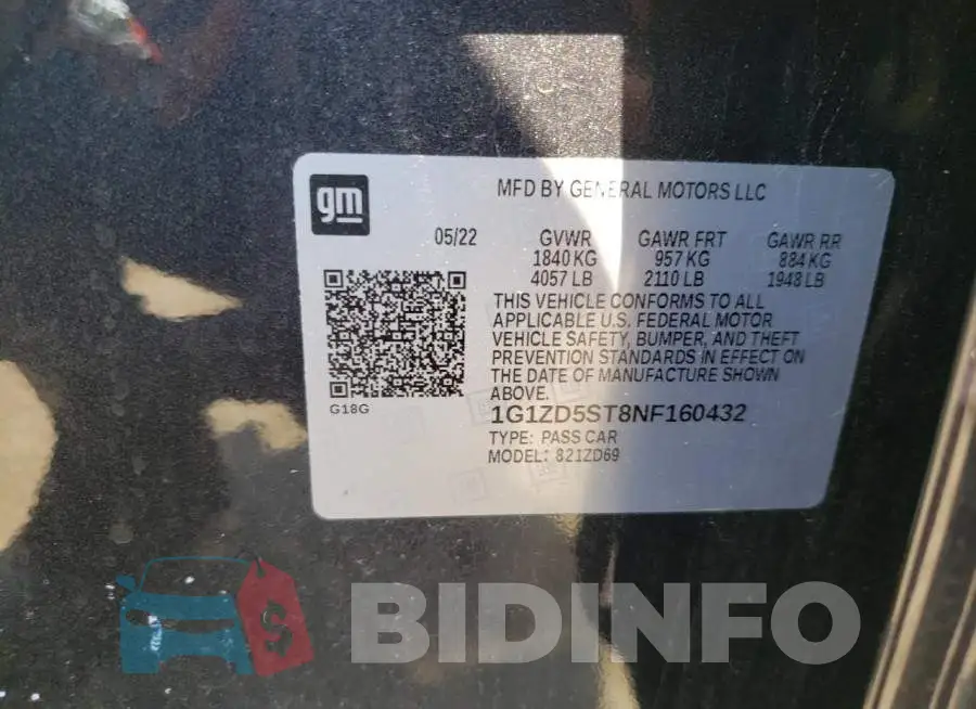 1G1ZD5ST8NF160432 Photo# 12