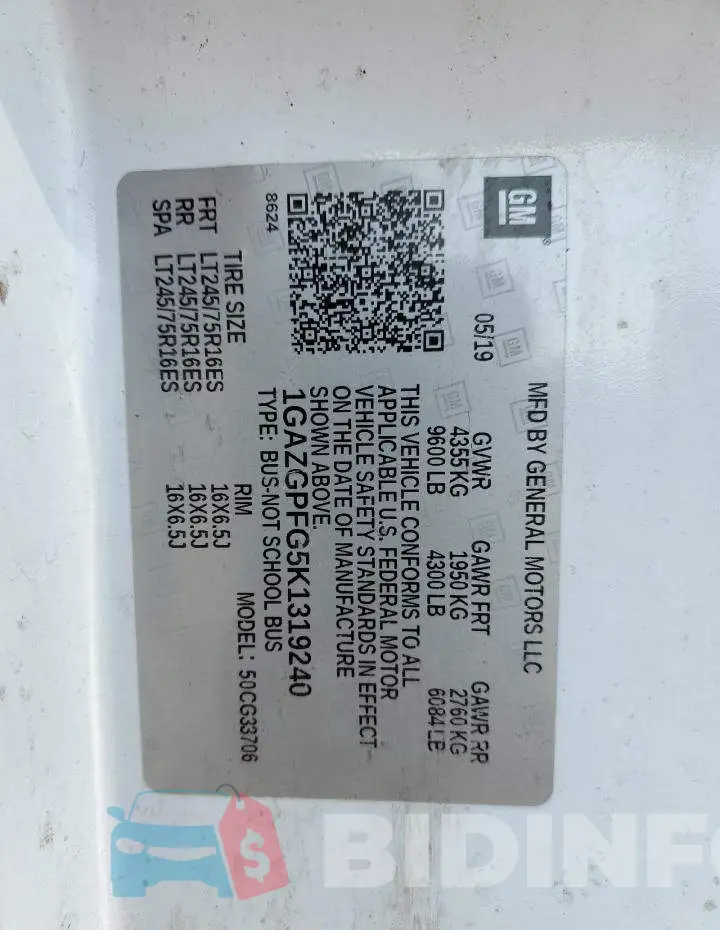1GAZGPFG5K1319240 Photo# 13