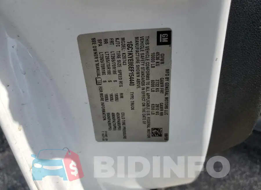 1GC1KYE86EF154440 Photo# 12