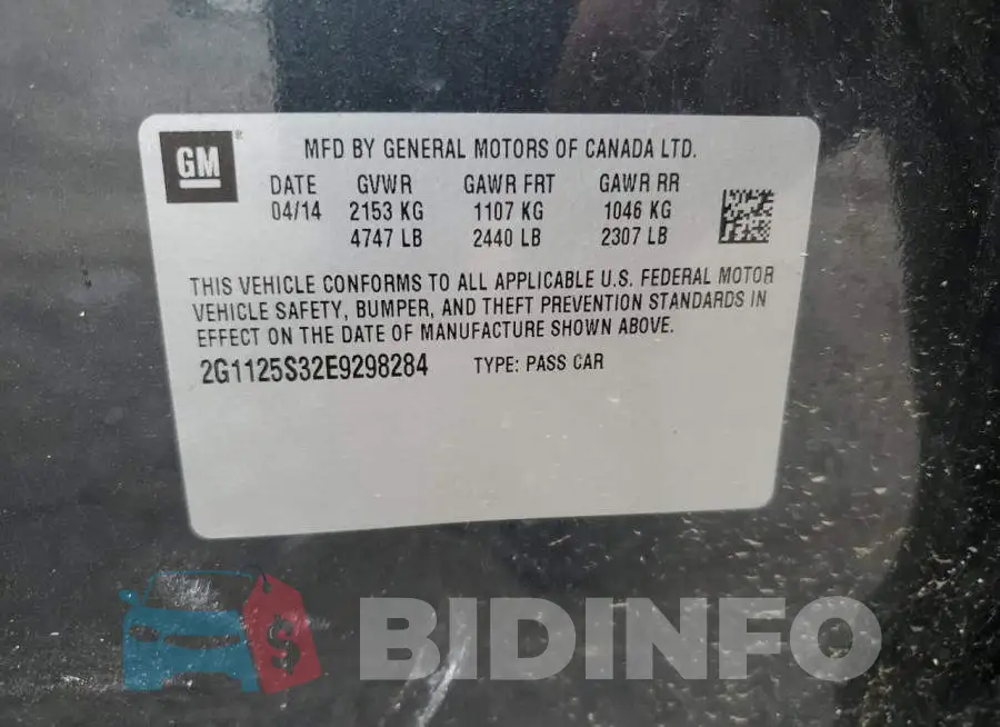 2G1125S32E9298284 Photo# 12