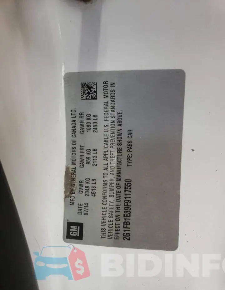 2G1FB1E39F9117550 Photo# 12