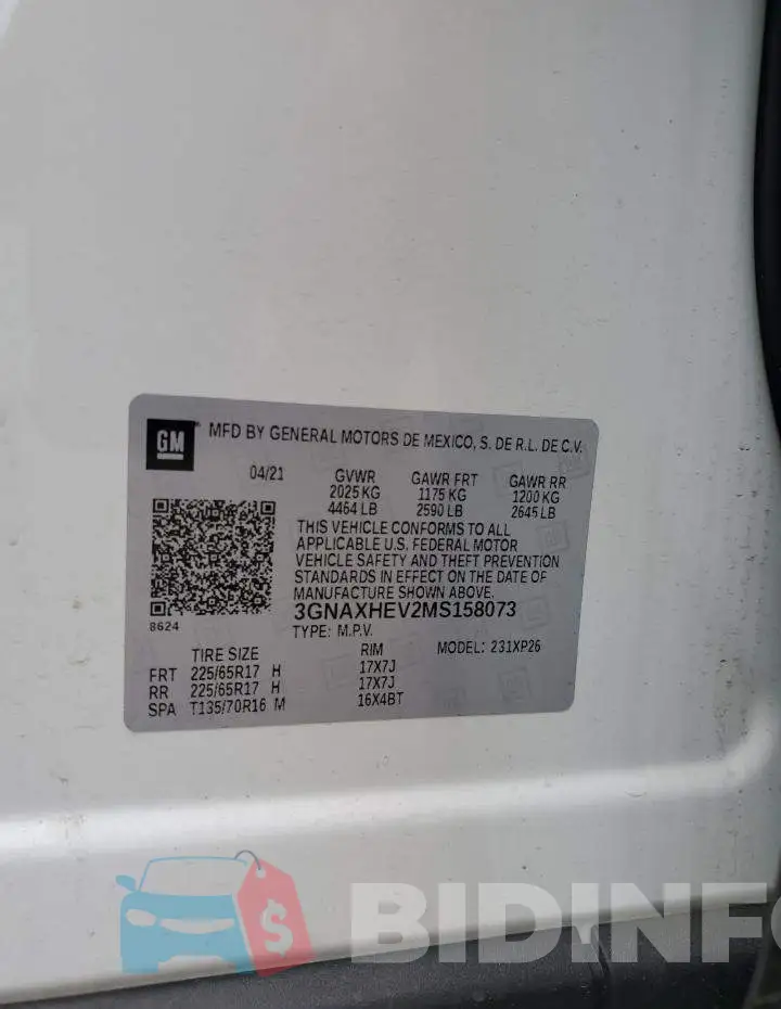 3GNAXHEV2MS158073 Photo# 14