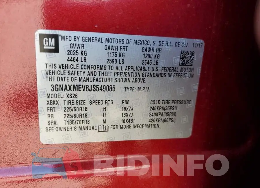 3GNAXMEV8JS549085 Photo# 12